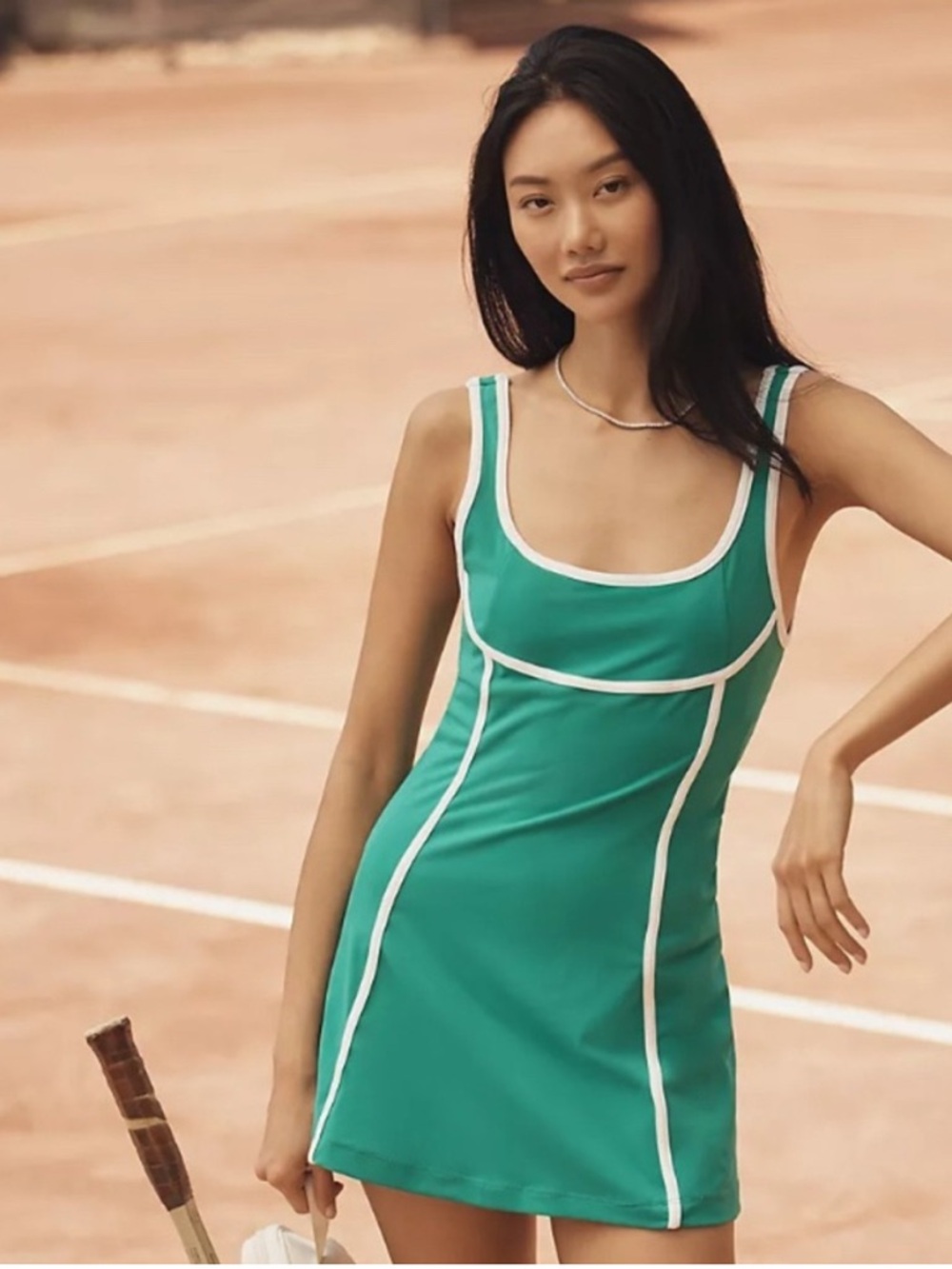 Anthropologie Daily Practice Piped Athletic Dress Small NWT